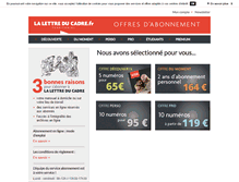 Tablet Screenshot of abo.lettreducadre.fr